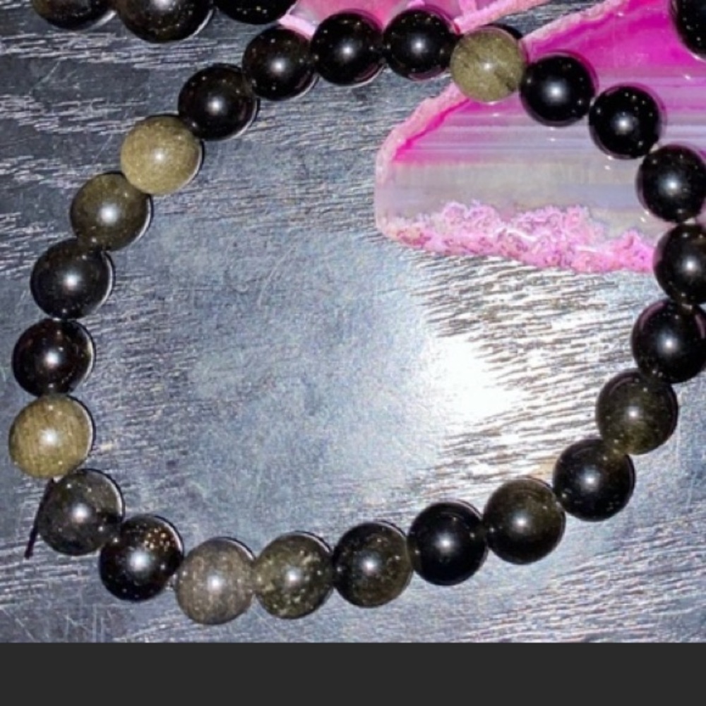 Golden Obsidian Crystal Bracelets